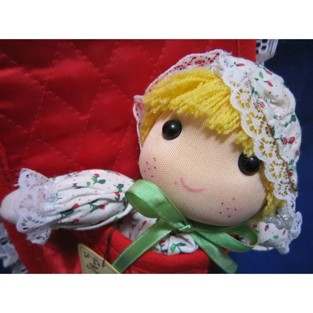 Vintage Christmas Musical Baby Doll George Good Music Box Wish You a Merry X'mas
